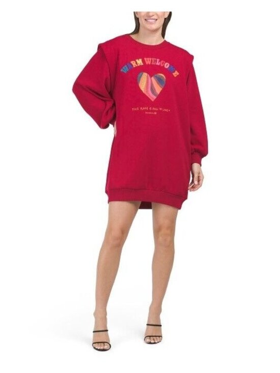 FARM Rio Dresses & Skirts - Farm Rio Sweater Mini Dress in Red - Size Medium - New with Tags